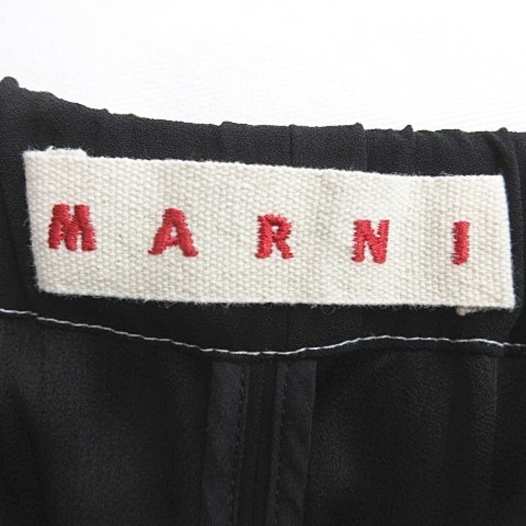 Marni(マルニ)のマルニ MARNI パンツ ロング丈 タック 黒 ブラック 38 レディースのパンツ(その他)の商品写真