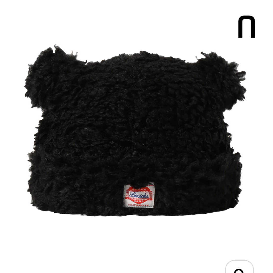 BASICKS BEAR BEANIE / BLK レディースの帽子(ニット帽/ビーニー)の商品写真