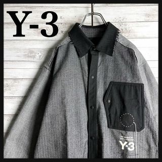 20AW Y-3ヨウジヤマモト オーバーサイズフランネルロングシャツ1025N△-