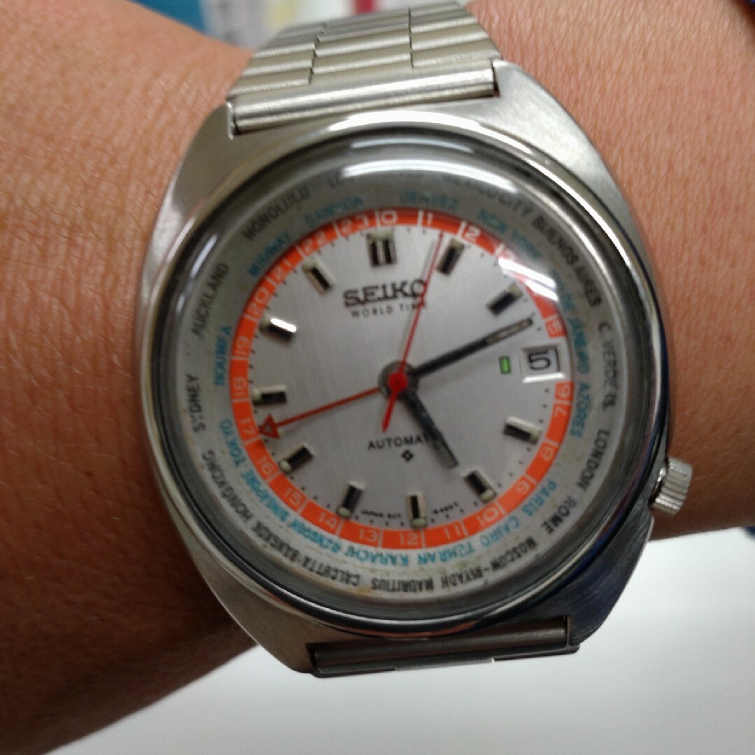 腕時計(アナログ)セイコーワールドタイマー3rd　6117希少オーバーホール済完動美品
