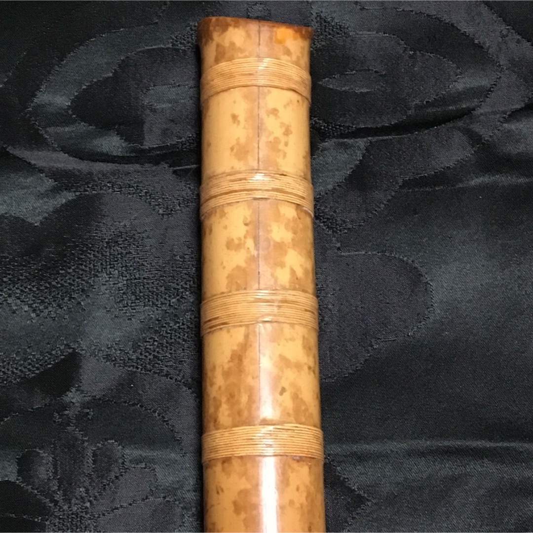 尺八 琴古流 在銘 二尺一寸管 中継ぎ 籐巻き 銀三線 楽器の和楽器(尺八)の商品写真