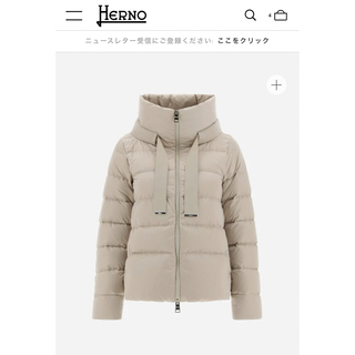 【新品】【超美品】HERNO サテンジャケット シャンティイ Mサイズ(42)(ダウンジャケット)