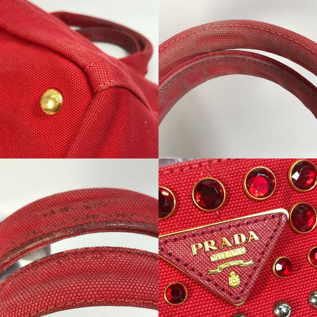 PRADA - プラダ PRADA カナパGM ビジュー トライアングルロゴ PRADA - プラダ PRADA カナパGM ビジュー トライアングルロゴ