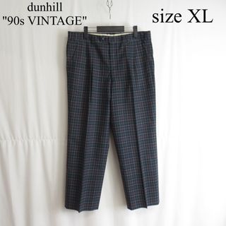 ダンヒル(Dunhill)の90s dunhill ワイド テーパード スラックス チェック パンツ XL(スラックス)