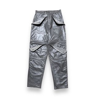 80s Italy label leather biker pants(ワークパンツ/カーゴパンツ)