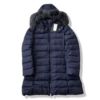 タトラス(TATRAS)のTATRAS LAVIANA ラクーンファー ダウンコート XL ネイビー 新品(ダウンコート)