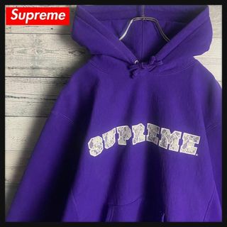 シュプリーム(Supreme)の【希少モデル】シュプリーム☆ 花柄 センター レース ロゴ入りパーカー(パーカー)