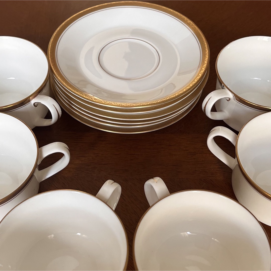 Royal Worcester(ロイヤルウースター)の【希少品】ロイヤルウースター★EMPIRE★C/S 6客 インテリア/住まい/日用品のキッチン/食器(食器)の商品写真