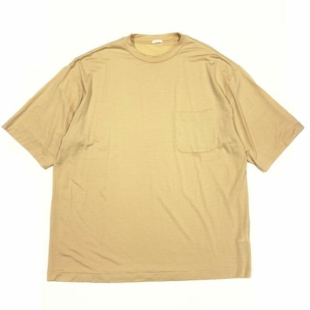 COMOLI(コモリ)の22SS COMOLI コモリ ウール天竺 Tシャツ 4 ベージュ クルー メンズのトップス(Tシャツ/カットソー(半袖/袖なし))の商品写真