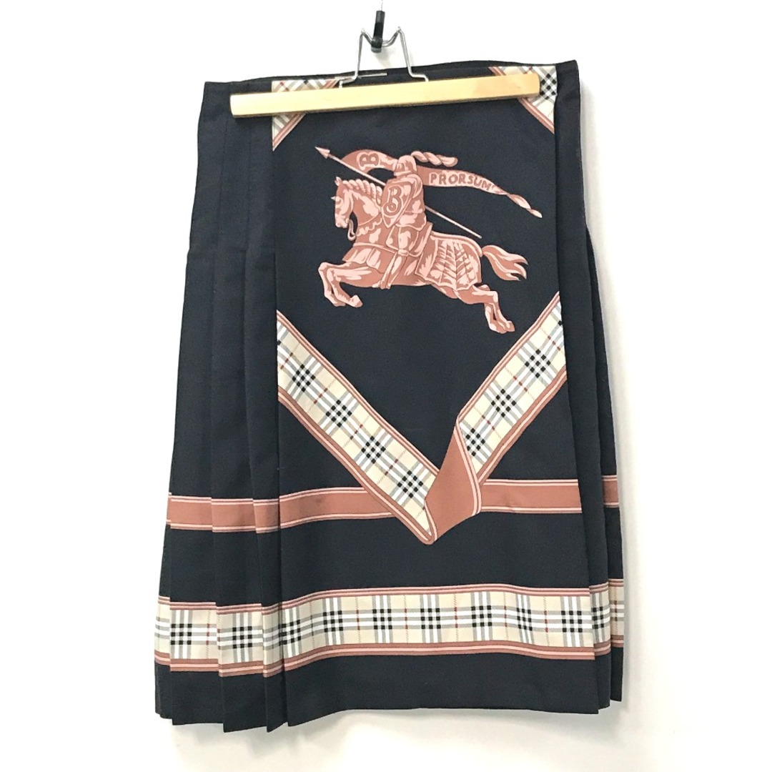 BURBERRY(バーバリー)のバーバリー BURBERRY ノバチェック 8003630 バーバリーロンドン プリーツ ボトムス スカート ポリエステル ブラック レディースのスカート(ひざ丈スカート)の商品写真