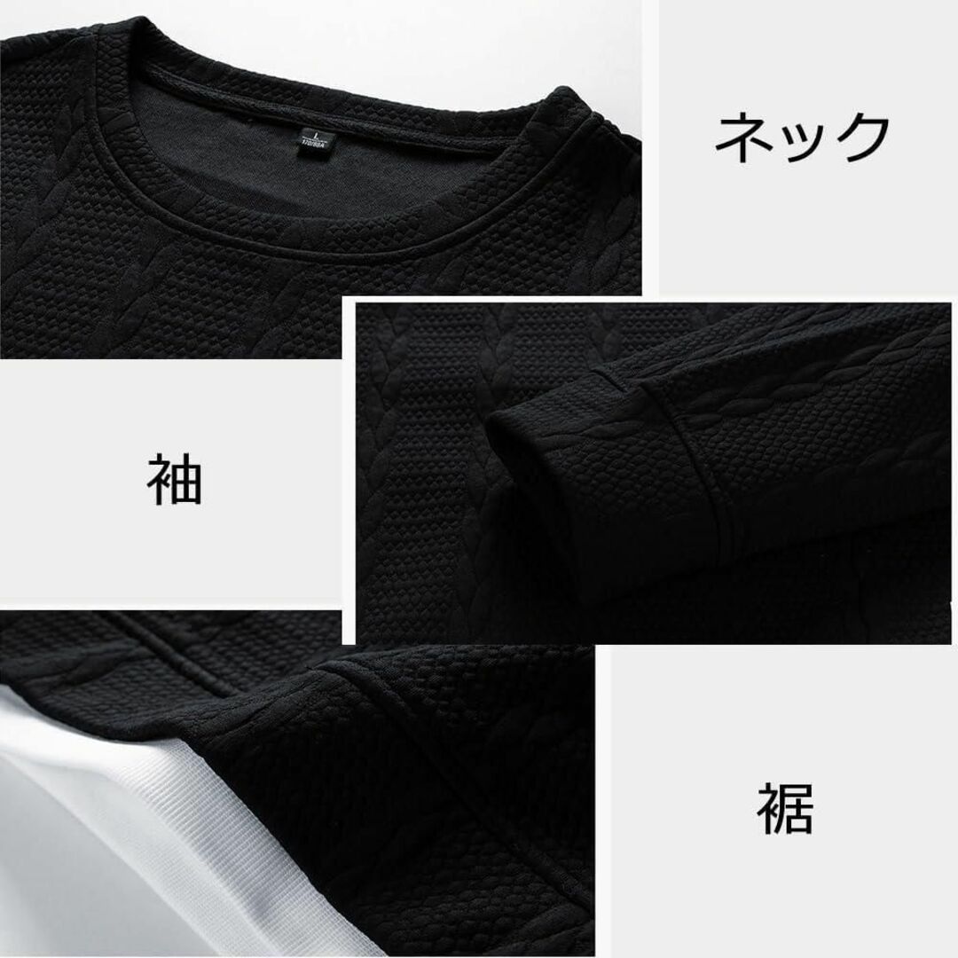 [ROOKMZU] 秋服 メンズ トレーナー メンズ 冬服 長袖tシャツ レイヤ メンズのトップス(パーカー)の商品写真