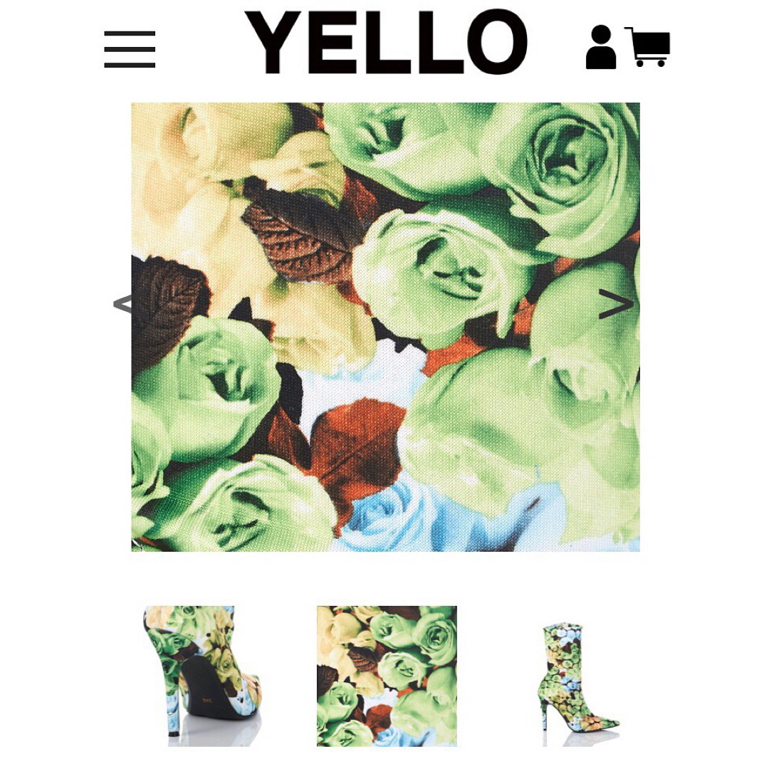 Yellow boots(イエローブーツ)の新品半額以下♡YELLO♡BLOOMING SHORT♡ローズ柄ショートブーツM レディースの靴/シューズ(ブーツ)の商品写真