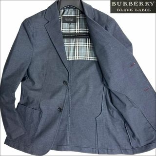 J3594 美品 バーバリーブラックレーベル チェック柄裏地ジャケット 紺 J3594 美品 バーバリーブラックレーベル チェック柄裏地ジャケット 紺