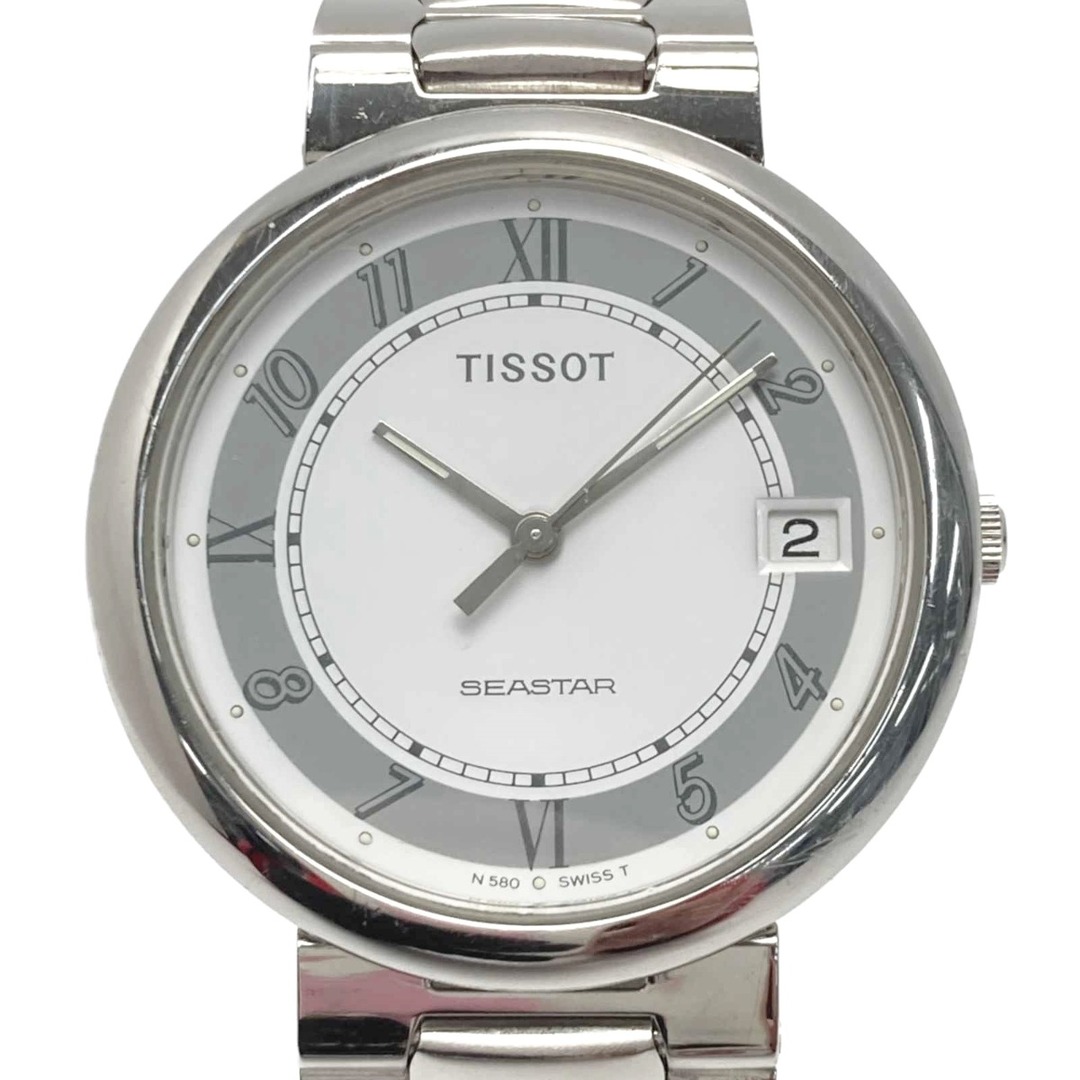 TISSOT(ティソ)の☆☆TISSOT ティソ SEASTAR シースター デイト N580 ホワイト クォーツ メンズ 腕時計 メンズの時計(腕時計(アナログ))の商品写真