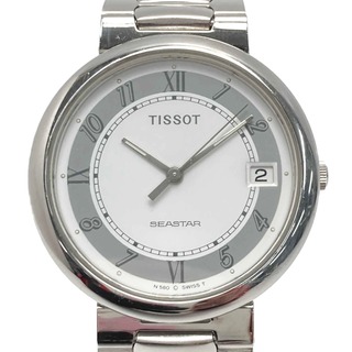 ティソ(TISSOT)の☆☆TISSOT ティソ SEASTAR シースター デイト N580 ホワイト クォーツ メンズ 腕時計(腕時計(アナログ))