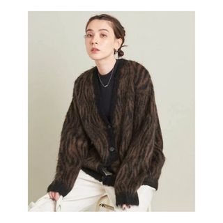 ビューティアンドユースユナイテッドアローズ(BEAUTY&YOUTH UNITED ARROWS)のモヘヤミックス シャギーVネックカーディガン(カーディガン)