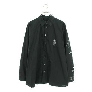 ラフシモンズ(RAF SIMONS)のラフシモンズ  21AW  Gothic big fit shirt 212-M293A ゴシックプリントオーバーサイズ長袖シャツ メンズ 48(シャツ)