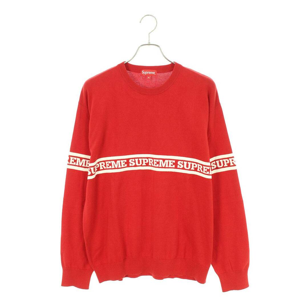 シュプリーム Logo Stripe Knit Top ロゴストライプニット メンズ XL