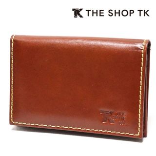 ザショップティーケー(THE SHOP TK)の《THE SHOP TK》新品 窓ポケット付き レザーカードケース パスケース(名刺入れ/定期入れ)