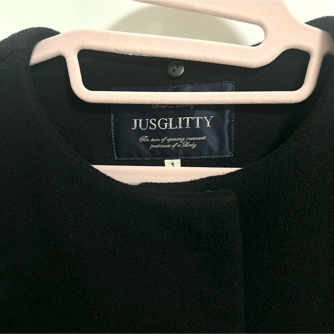 JUSGLITTY(ジャスグリッティー)の【最終値下げ】ファー付コート レディースのジャケット/アウター(毛皮/ファーコート)の商品写真