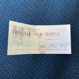 青春18きっぷ　4回分(鉄道乗車券)