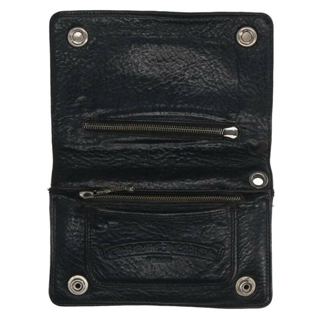 【購入前鑑定可】クロムハーツ 2ZIP クロムハーツ2ジップウォレットクロスボタンwithストラップ