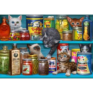 1371 ダイヤモンドアート ネコ 猫 缶詰 ダイヤモンドアートキット(アート/写真)