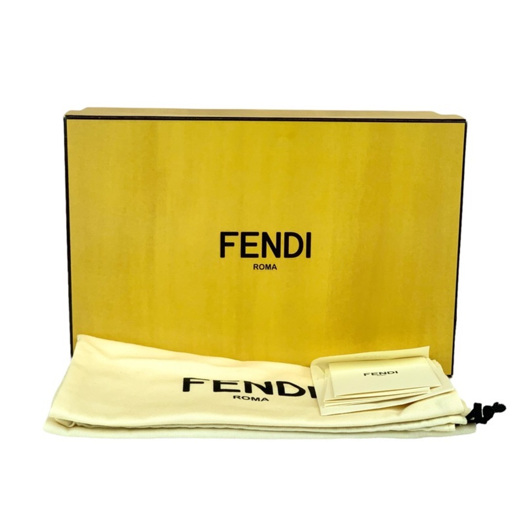 FENDI(フェンディ)の未使用 フェンディ FENDI スニーカー 靴 シューズ ズッカ ロゴ レザー ホワイト ブラウン レディースの靴/シューズ(スニーカー)の商品写真