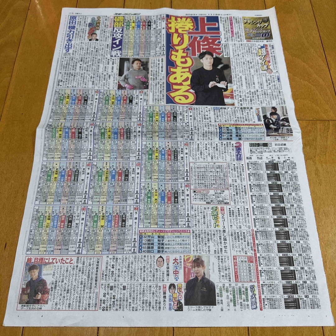 スポーツニッポン　ボートレース　峰竜太　 新聞記事 エンタメ/ホビーのコレクション(印刷物)の商品写真