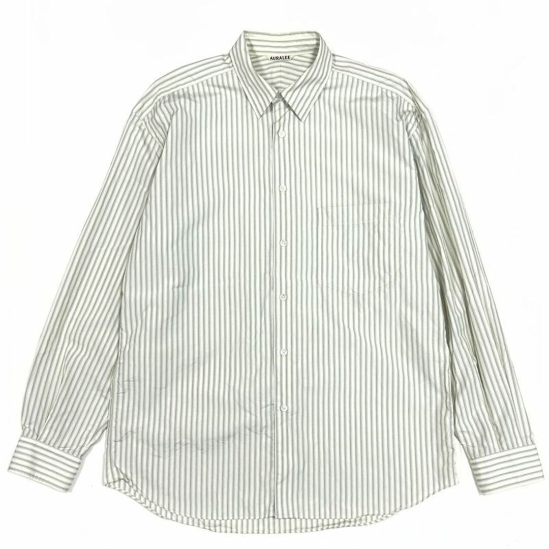 トップス22SS AURALEE オーラリー FINX STRIPE SHIRTS 5