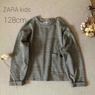 ザラキッズ(ZARA KIDS)のZARAザラキッズ✾トラディショナルチェック柄 プルオーバートップス130(Tシャツ/カットソー)