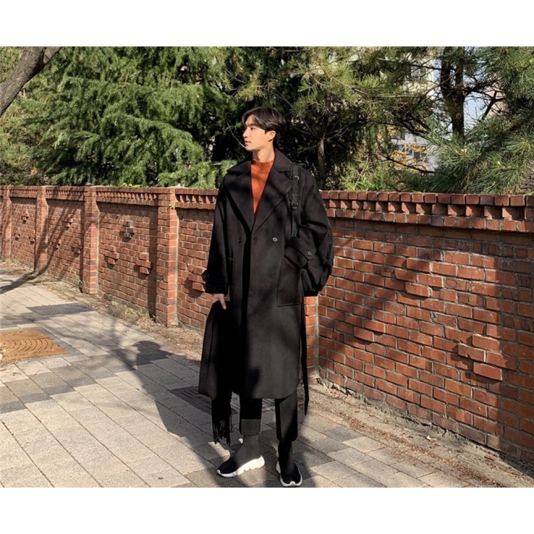黒　ロングコート　男性用　コート　ジャケット | フリマアプリ ラクマ
