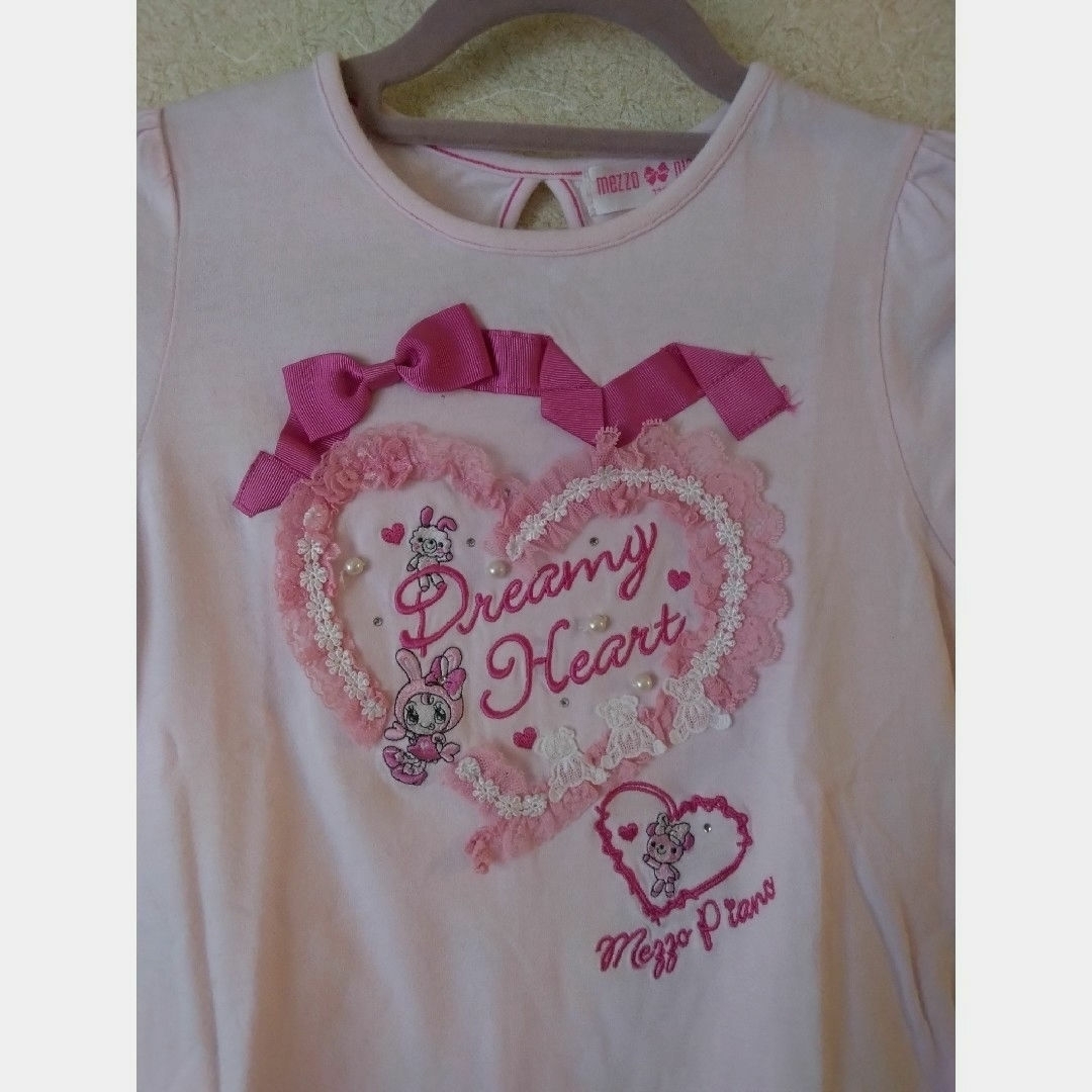 mezzo piano(メゾピアノ)のメゾピアノ　Tシャツ130cm　ベリエ　ピンク キッズ/ベビー/マタニティのキッズ服女の子用(90cm~)(Tシャツ/カットソー)の商品写真