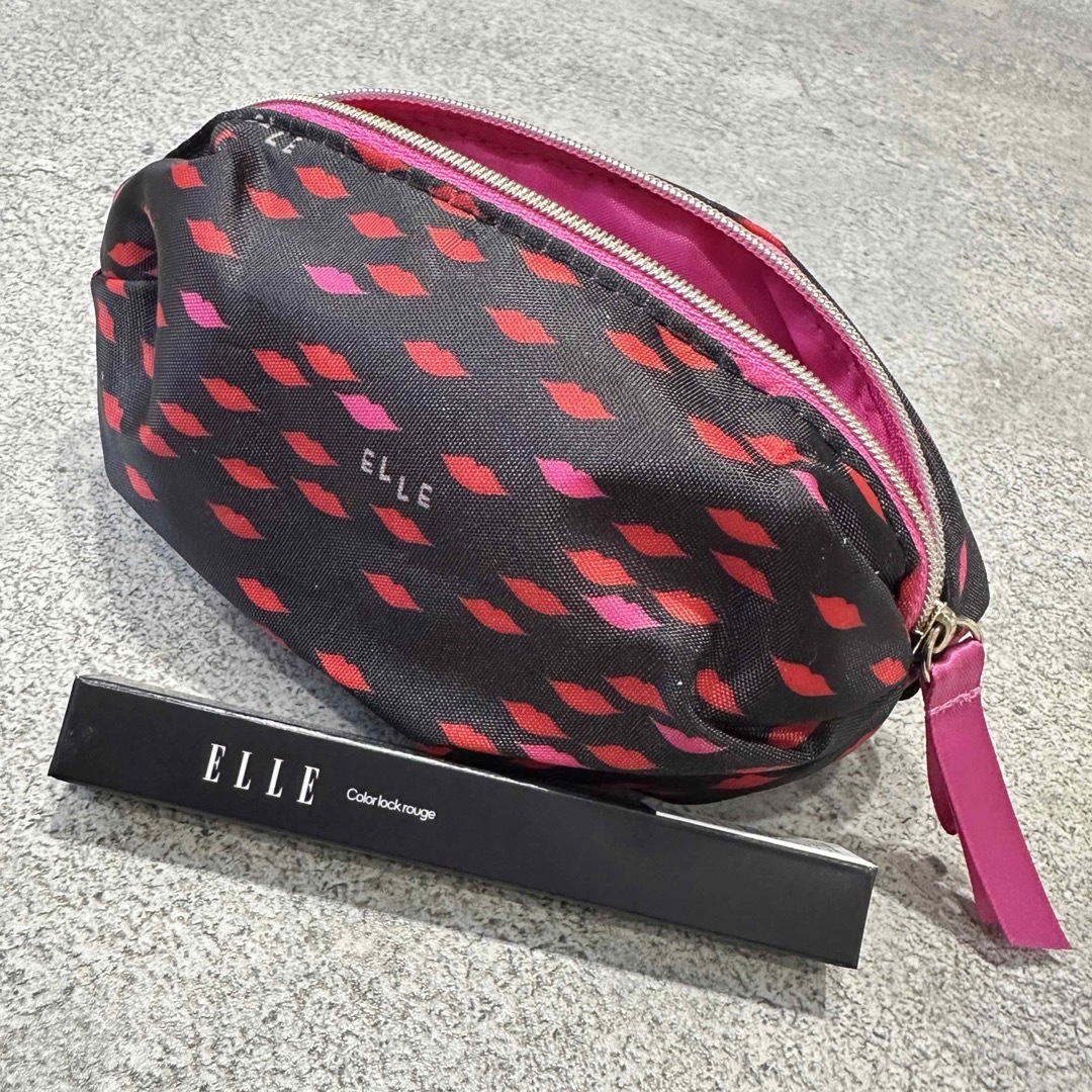 ELLE(エル)のELLE カラーロックルージュ　ポーチ付き コスメ/美容のベースメイク/化粧品(リップグロス)の商品写真