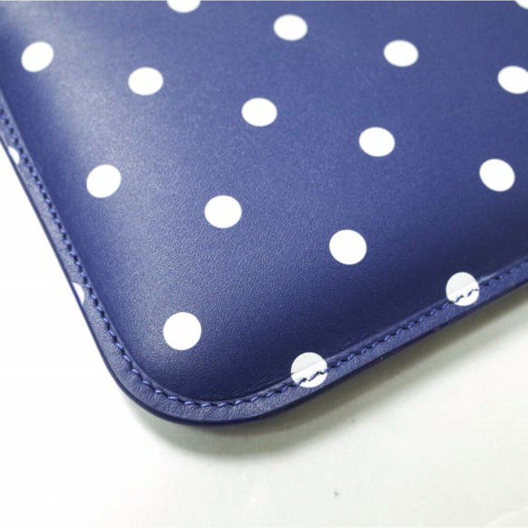 COMME des GARCONS(コムデギャルソン)のWallet COMME des GARCONS ウォレット コムデギャルソン POLKA DOT WALLET ポルカドットウォレット SA8100PD NAVY 財布 コインケース カウレザー ジップポーチ【新古品】【中古】【Wallet COMME des GARCONS】 メンズのファッション小物(コインケース/小銭入れ)の商品写真