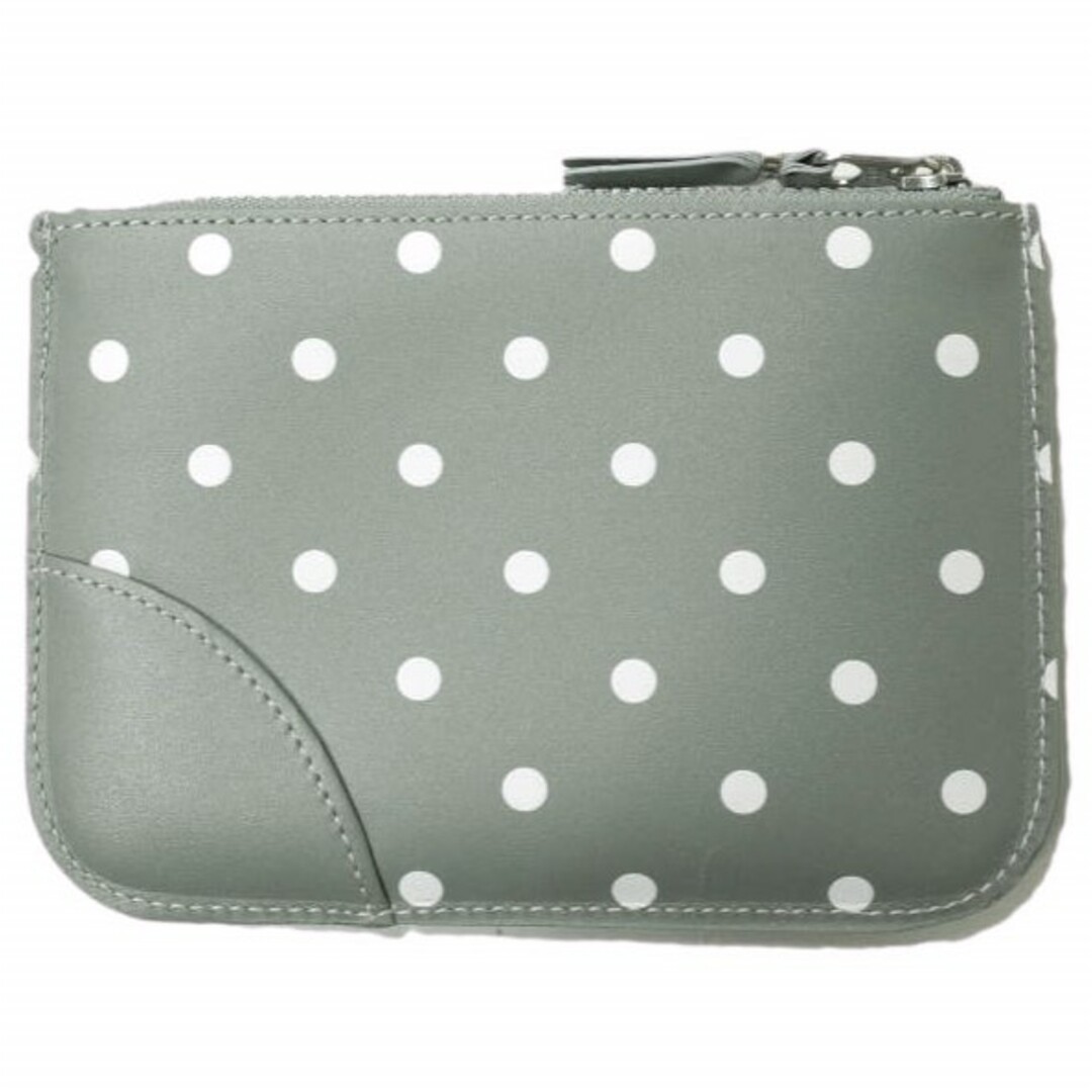 COMME des GARCONS(コムデギャルソン)のWallet COMME des GARCONS ウォレット コムデギャルソン POLKA DOT WALLET ポルカドットウォレット SA8100PD GRAY 財布 コインケース カウレザー ジップポーチ【新古品】【中古】【Wallet COMME des GARCONS】 メンズのファッション小物(コインケース/小銭入れ)の商品写真