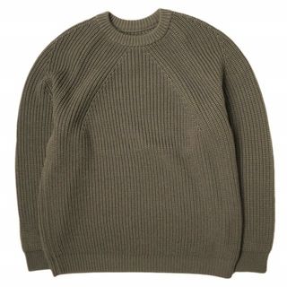 バトナー(BATONER)のBATONER バトナー 日本製 SIGNATURE CREW NECK KNIT シグネチャークルーネックニット BN-21FM-023 3 BROWN セーター SOLID WOOL 片畔 プルオーバー トップス【新古品】【中古】【BATONER】(ニット/セーター)