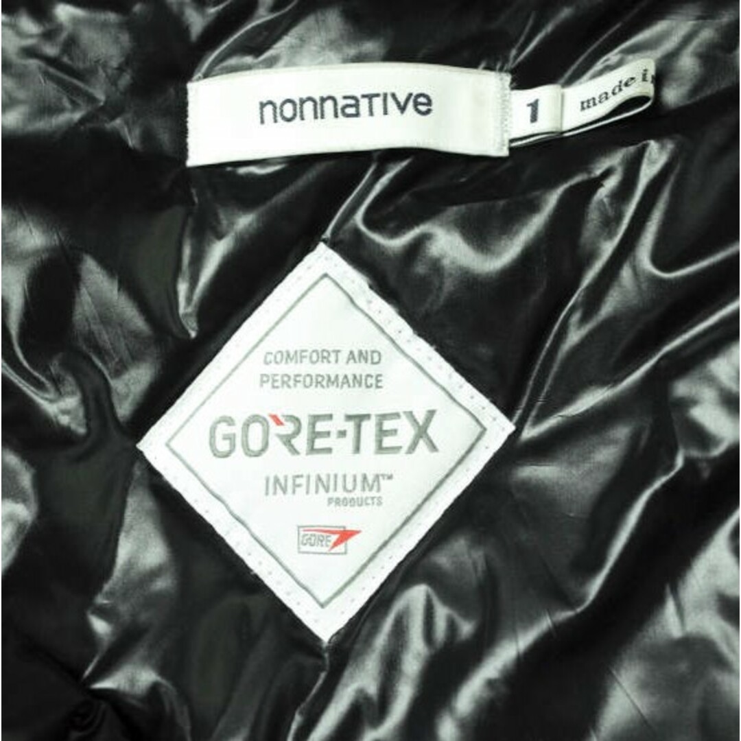 nonnative(ノンネイティブ)のnonnative ノンネイティブ 19AW 日本製 HIKER DOWN JKT POLY TAFFETA WITH GORE-TEX INFINIUM ゴアテックス ハイカー ダウンジャケット NN-JU3601 1 ブラック アウター【中古】【nonnative】 メンズのジャケット/アウター(ダウンジャケット)の商品写真