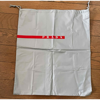 プラダ(PRADA)のPRADA　プラダ 巾着袋 ポーチ ナイロン 保存袋 エコバッグ グレー バッグ(エコバッグ)