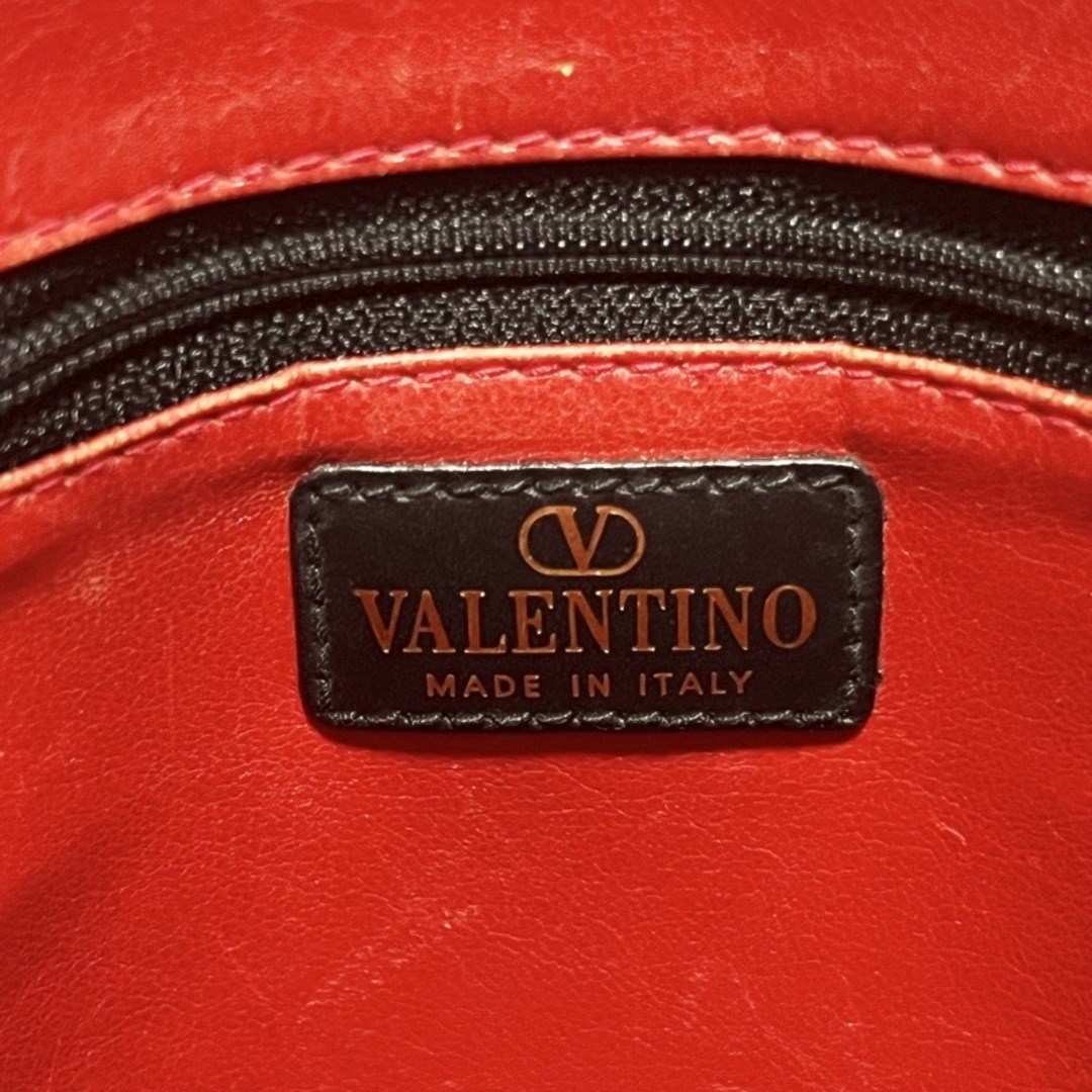 VALENTINO(ヴァレンティノ)のVALENTINO ヴァレンティノ ヴィンテージ 千鳥格子柄 トートバッグ ボストンバッグ レザー キャンバス ブラック レディースのバッグ(トートバッグ)の商品写真