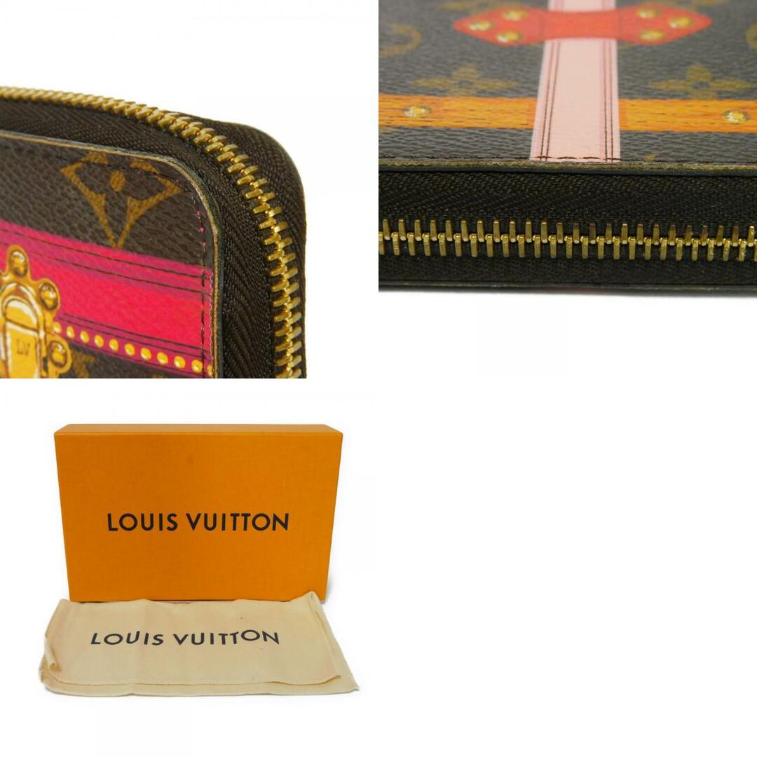 LOUIS VUITTON ルイ・ヴィトン ジッピーウォレット LVロゴ トロンプルイユ 騙し絵 マロン ブラウン ピンク 新型 ラウンドファスナー  モノグラム サマートランク ピヴォワンヌ 長財布 M62616