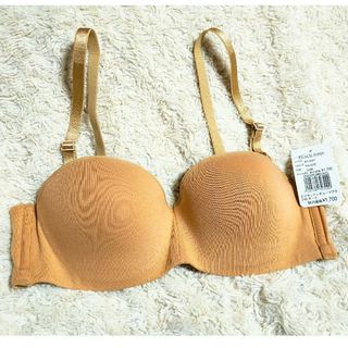 ピーチジョン(PEACH JOHN)の未使用タグ付 ピーチジョン 34B エブコットンチューブブラ ベージュ(ブラ)