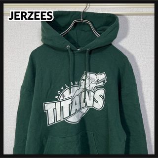 ジャージーズ(JERZEES)の【ジャージーズ】パーカー　野球　タイタンズ　ベースボール　モスグリーン１H(パーカー)