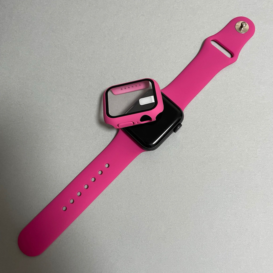 Apple Watch(アップルウォッチ)のAppleWatch アップルウォッチ バンド カバー S/M 44mm 薔薇赤 メンズの時計(ラバーベルト)の商品写真