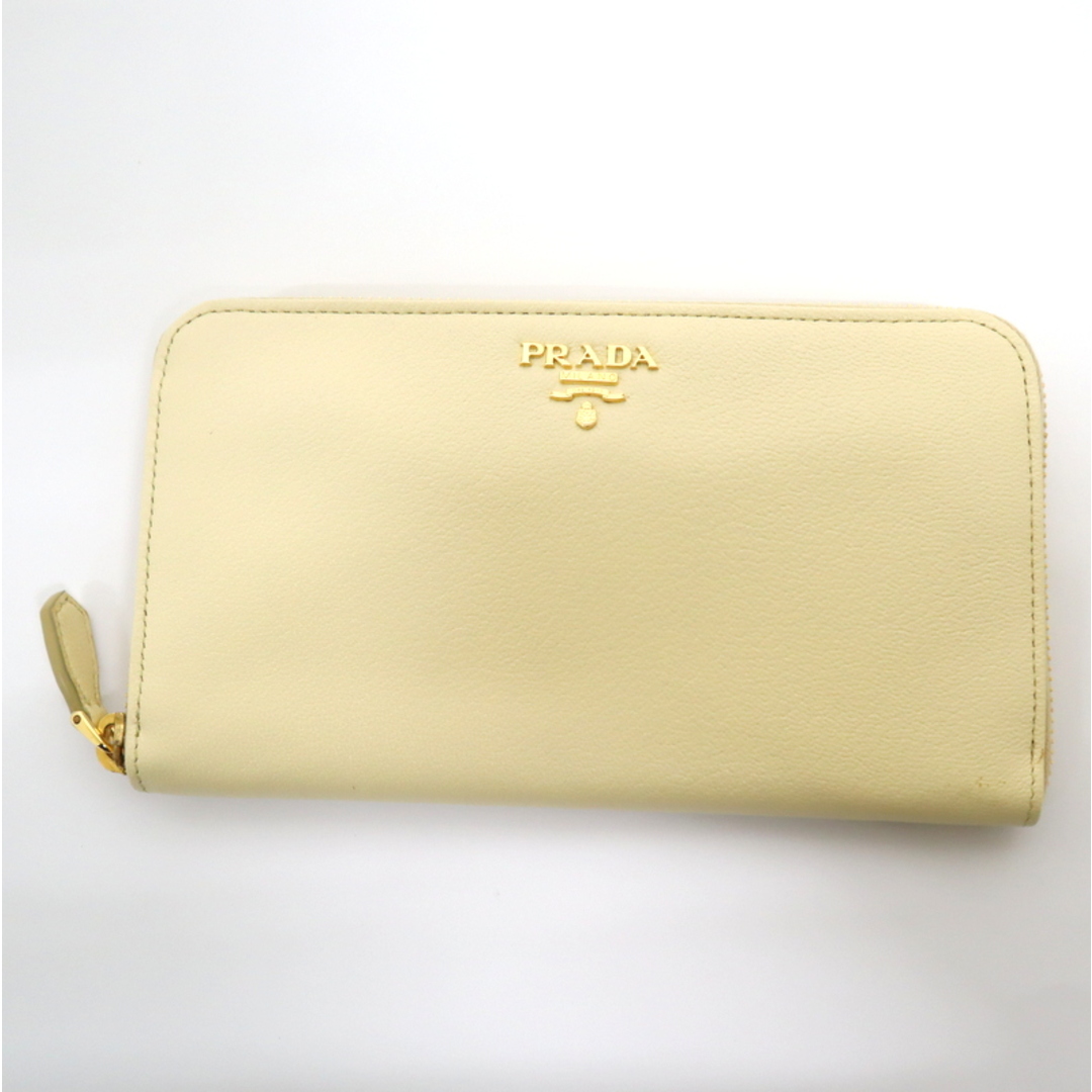 【PRADA】プラダ ラウンドファスナー長財布 レザー イエロー 1M0506/kt09097kw メンズのファッション小物(長財布)の商品写真