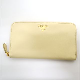 【PRADA】プラダ ラウンドファスナー長財布 レザー イエロー 1M0506/kt09097kw(長財布)