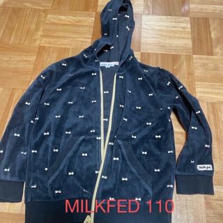 MILKFED. - リボン柄　ファスナー付きパーカー　冷房対策110~120cm