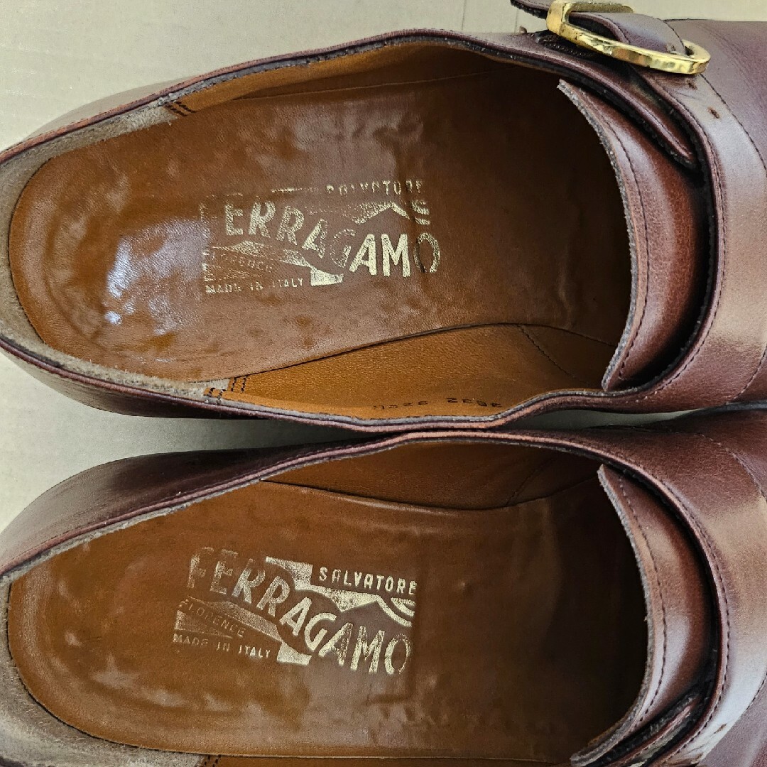 Salvatore Ferragamo(サルヴァトーレフェラガモ)のFerragamo★フェラガモ★モンクストラップシューズ★本革★ブラウン メンズの靴/シューズ(ドレス/ビジネス)の商品写真