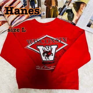 ヘインズ(Hanes)のヘインズ  Hanes 80's  × Wisconsin Football L(スウェット)