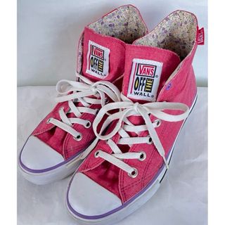 ヴァンズ(VANS)のVANS OFF THE WALL ハイカット スニーカー 23.5cm花柄(スニーカー)